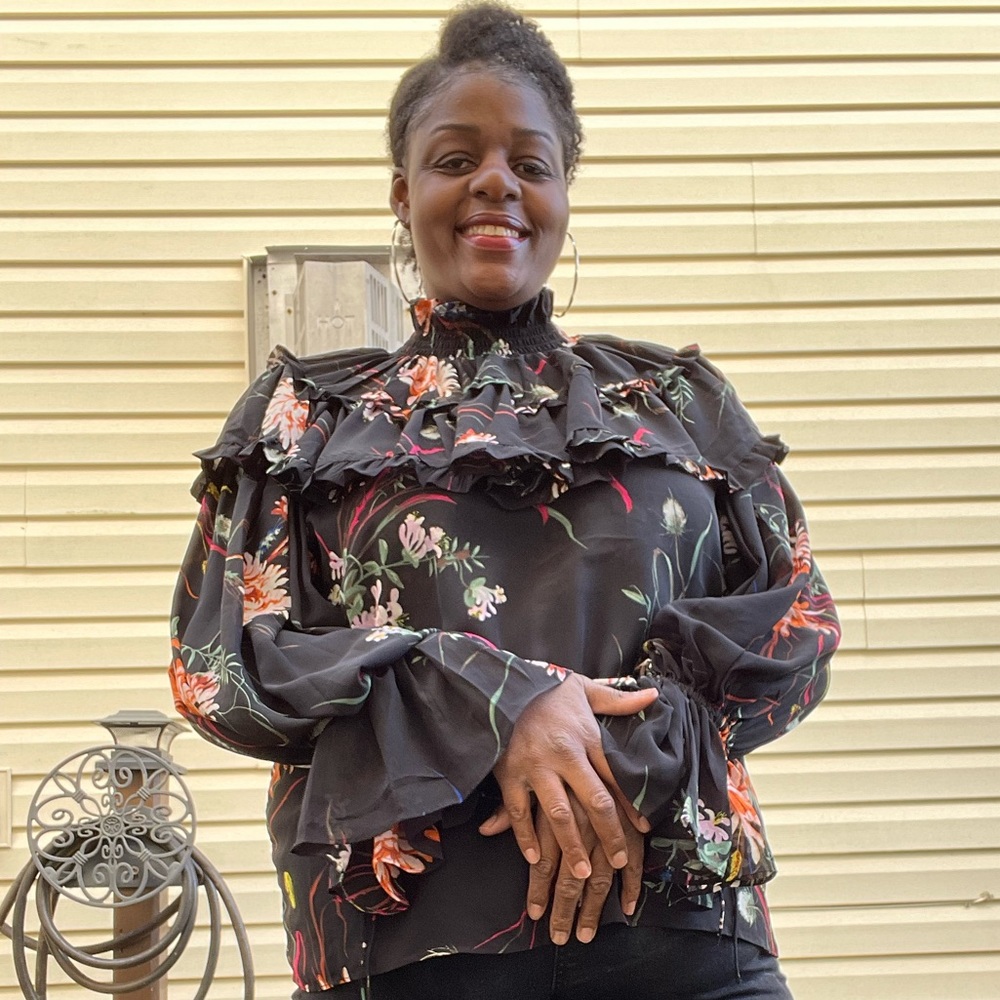 Floral Peasant Top